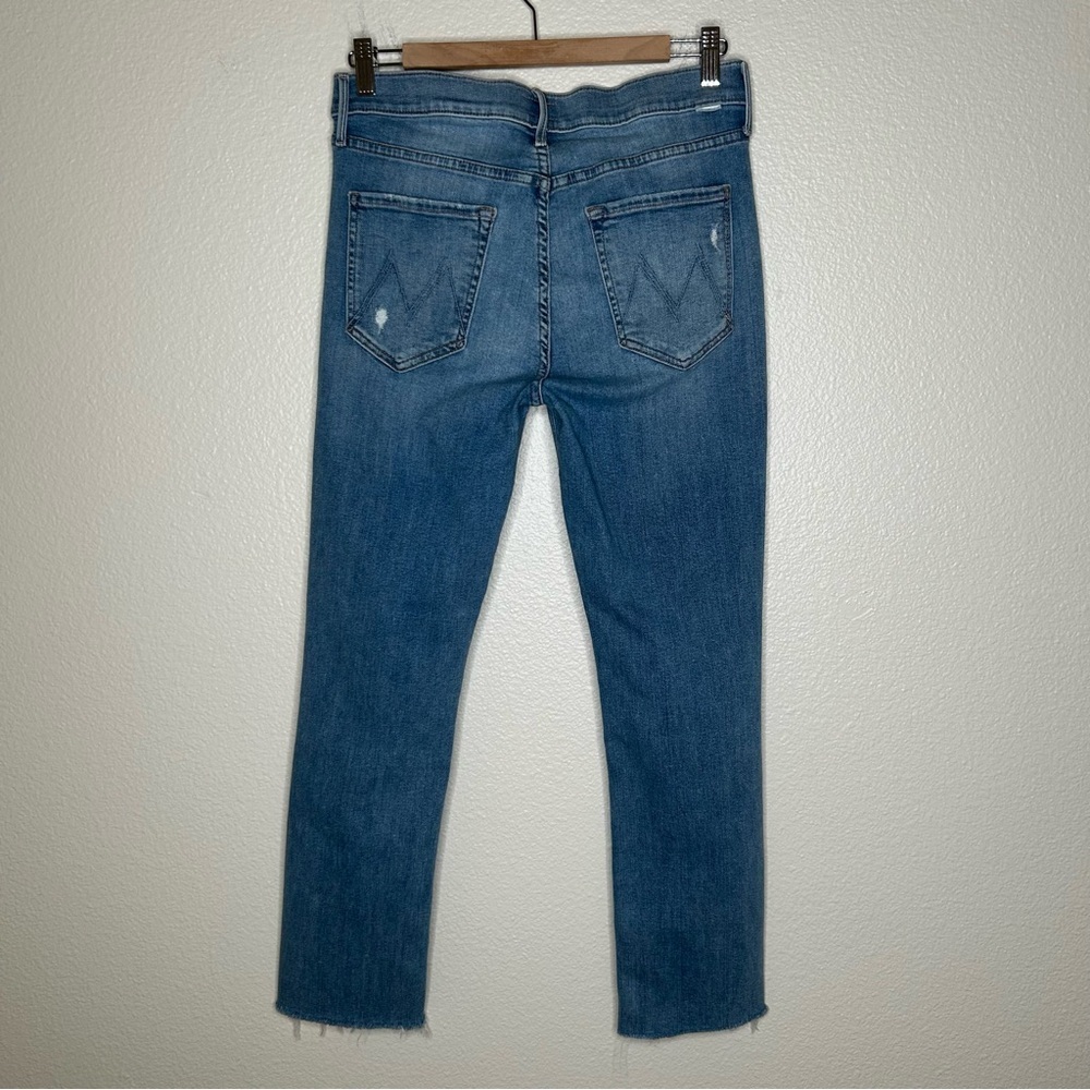 Mother Mid Rise Dazzler Ankle Fray jeans Weekend Kitten 30 - Picture 10 of 15